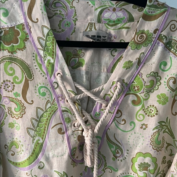 Alemais Green and Cream Paisley Dress - Picture 3 of 11